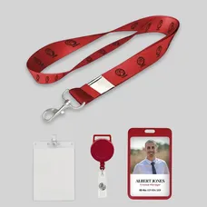 1 inch Price Saver Lanyard with Metal Clip-B