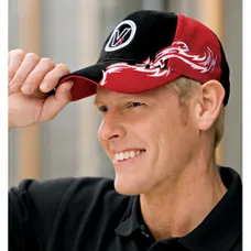 Port Authority Colorblock Racing Cap with Flames - Dark/All
