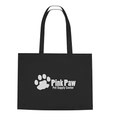 NON-WOVEN SHOPPER TOTE BAG WITH HOOK AND LOOP CLOSURE