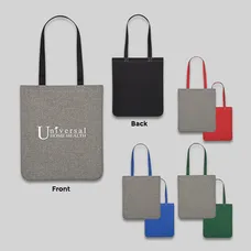 HEATHERED TWO-TONE BROCHURE TOTE BAG