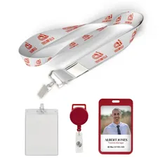 1/2 inch Price Saver Lanyard with Bull Dog Clip-A