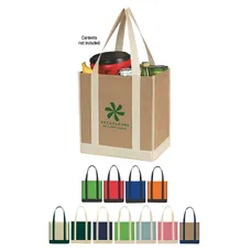 NON-WOVEN TWO-TONE SHOPPER TOTE BAG