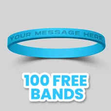 Debossed - 1/4 inch Wristband 