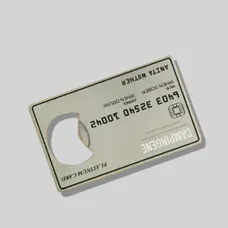 Custom Platinum Card Bottle Openers