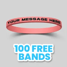 1/4 inch Color Filled Debossed Wristband    