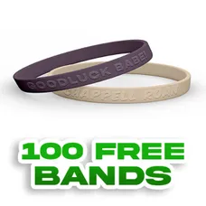 Embossed 1/4 inch Wristband     