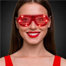 LED Red Slotted Glasses 