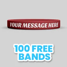 Custom Debossed Colorfilled Wristbands    