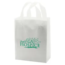 Clear Frosted Soft Loop Handle Bags 