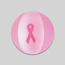 16" Arc Inflatable Beach Ball w/Pink Ribbon Imprint