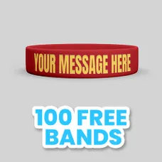 3/4 inch Debossed Color Filled Wristband 