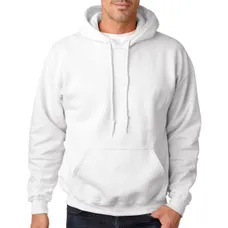 Gildan Adult Heavy Blend Hooded Sweatshirt - White, 3XL-5XL