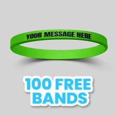 1/4 inch Embossed Printed Wristband     