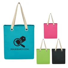 VIBRANT COTTON CANVAS TOTE BAG 