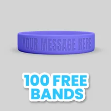 3/4 inch Debossed Wristband    