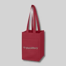 Budget Custom Non Woven 4 Bottle Wine Tote Bag-BG
