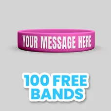 3/4 inch Embossed Printed Wristband   