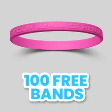 1/4 inch Embossed Wristband      