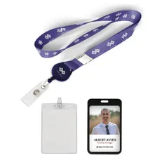 Polyester/Badge Reel/Metal Clip Lanyard Combo