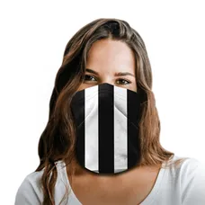 Black White Stripes Polyester Gaiter 