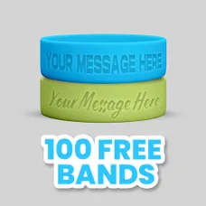 Debossed - 1 inch Wristband        