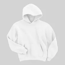 Gildan Youth 7.75 oz 50/50 Hooded Pullover - White/Neutral