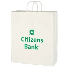 KRAFT PAPER WHITE SHOPPING BAG-16