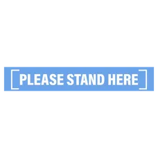 PLEASE STAND HERE FLOOR DECAL 