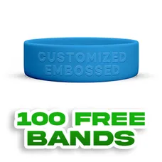 Embossed 1 inch Wristband 