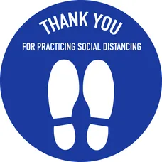 THANK YOU FOR PRACTICING SOCIAL DISTANCING FLOOR DECAL 