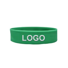 3/4 inch Embossed Printed Wristband        