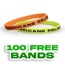 1/4 inch Debossed Color Filled Wristband    
