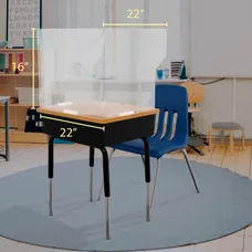 16"L X 22"W X 22"H SCHOOL COUNTERTOP DESK SHIELD 