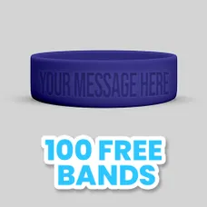 1 inch Debossed Wristband          