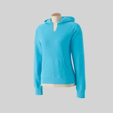 Comfort Colors Women's Garment-Dyed Front-Slit Pullover Hoodie - Dark/All