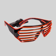 LED Red Slotted EL Wire Eyeglasses 