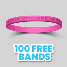 1/4 inch Debossed Wristband       