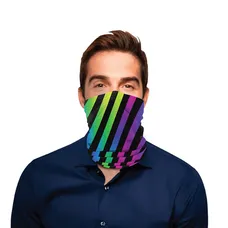 Color Gradient Stripes Polyester Gaiter 