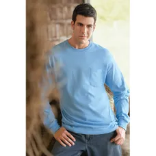 Hanes 6 oz. Tagless Long-Sleeve T-Shirt with Pocket - Dark/Colors
