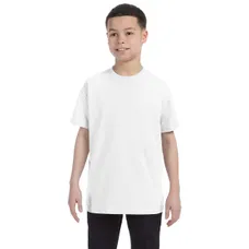 Gildan Youth Heavyweight Cotton Tee - White/Neutral