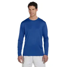 Champion Double Dry 4.1 oz. Long-Sleeve Interlock T-Shirt - Dark/All