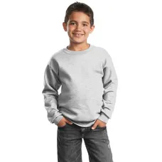 Port and Company Youth Crewneck Sweatshirt - Light/Heather