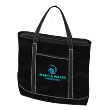 Budget Custom Large Cotton Canvas Yacht Tote Bag