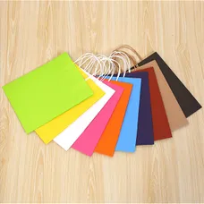 Polychrome white kraft paper bag for environmental protectio