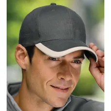 Port Authority Contrast Stripe Sandwich Bill Cap - Dark/All