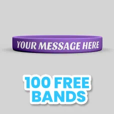 1/2" Debossed Color Filled Wristband-H
