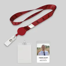 3/4 inch Polyester/Badge Reel Lanyard Combo-B