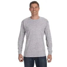 Gildan Heavyweight Cotton Long Sleeve Tee - Light/Heather