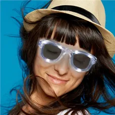 White LED Retro Sunglasses 