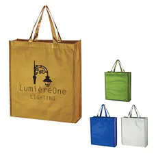 METALLIC NON-WOVEN SHOPPER TOTE BAG